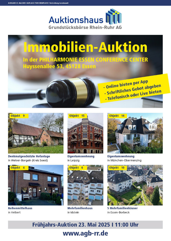 Immobilien-Katalog Auktion Mai 2025